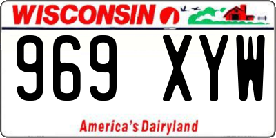 WI license plate 969XYW