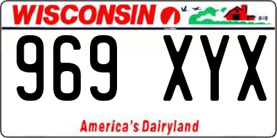 WI license plate 969XYX