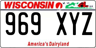 WI license plate 969XYZ