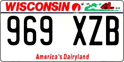 WI license plate 969XZB