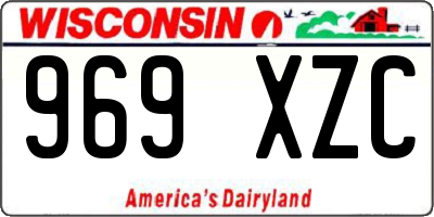 WI license plate 969XZC