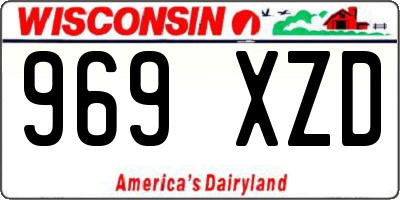 WI license plate 969XZD