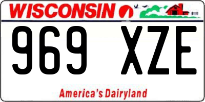 WI license plate 969XZE