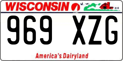 WI license plate 969XZG