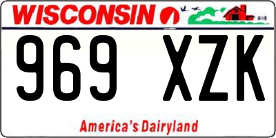 WI license plate 969XZK