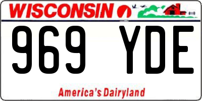 WI license plate 969YDE