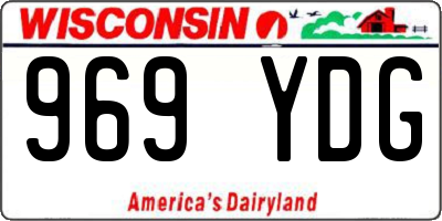 WI license plate 969YDG