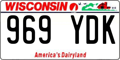 WI license plate 969YDK