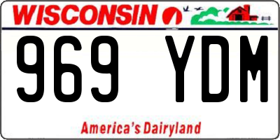 WI license plate 969YDM