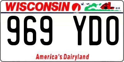 WI license plate 969YDO