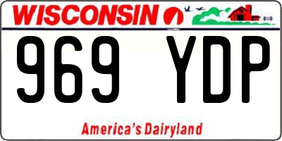 WI license plate 969YDP
