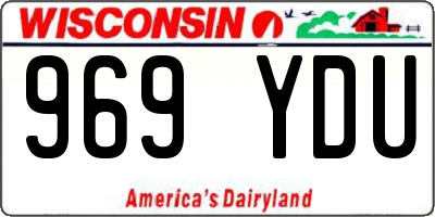 WI license plate 969YDU