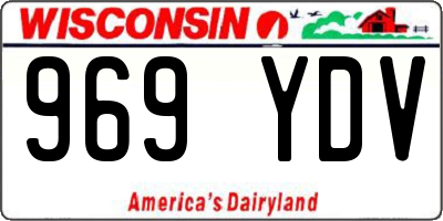 WI license plate 969YDV