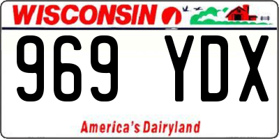 WI license plate 969YDX