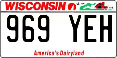 WI license plate 969YEH