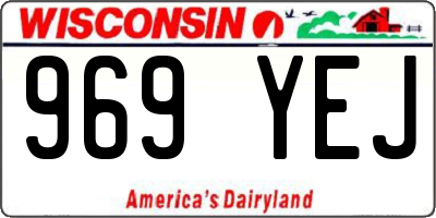 WI license plate 969YEJ
