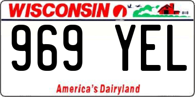 WI license plate 969YEL
