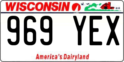 WI license plate 969YEX