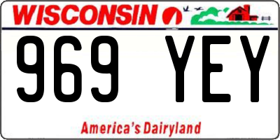 WI license plate 969YEY
