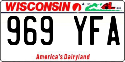 WI license plate 969YFA