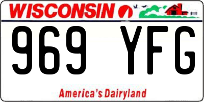 WI license plate 969YFG