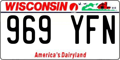 WI license plate 969YFN