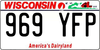 WI license plate 969YFP