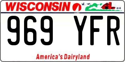 WI license plate 969YFR