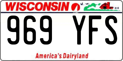 WI license plate 969YFS