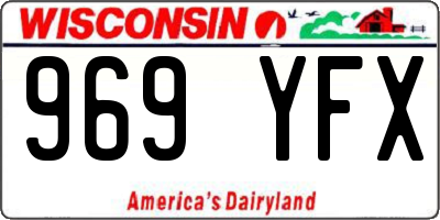 WI license plate 969YFX