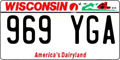 WI license plate 969YGA