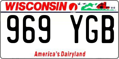 WI license plate 969YGB