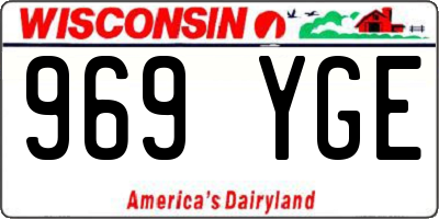 WI license plate 969YGE