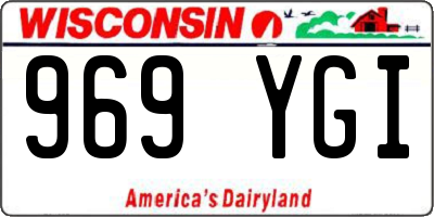 WI license plate 969YGI