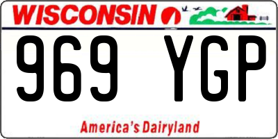 WI license plate 969YGP