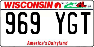 WI license plate 969YGT
