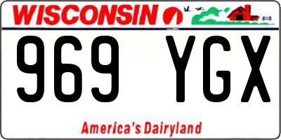 WI license plate 969YGX