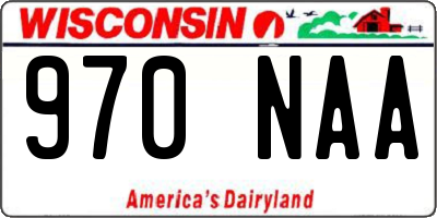 WI license plate 970NAA