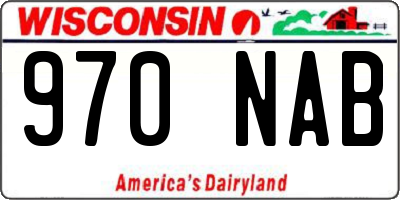 WI license plate 970NAB