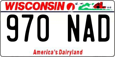 WI license plate 970NAD