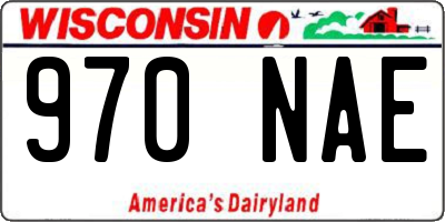 WI license plate 970NAE