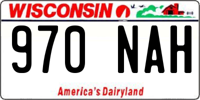 WI license plate 970NAH