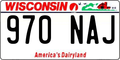 WI license plate 970NAJ