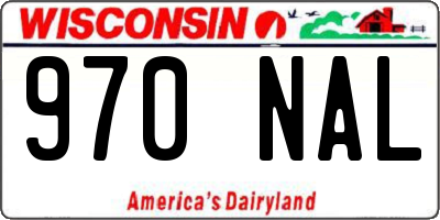 WI license plate 970NAL