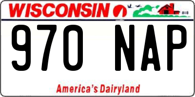 WI license plate 970NAP