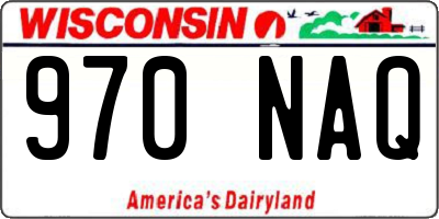 WI license plate 970NAQ