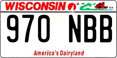 WI license plate 970NBB