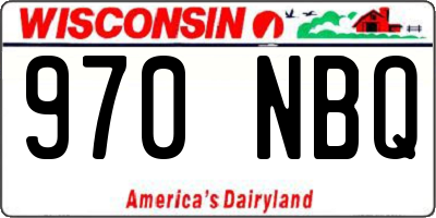 WI license plate 970NBQ