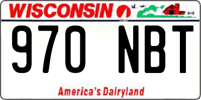 WI license plate 970NBT