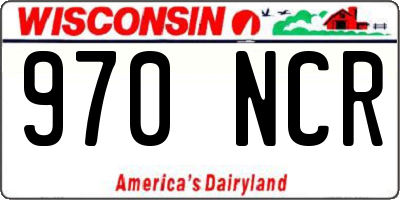 WI license plate 970NCR